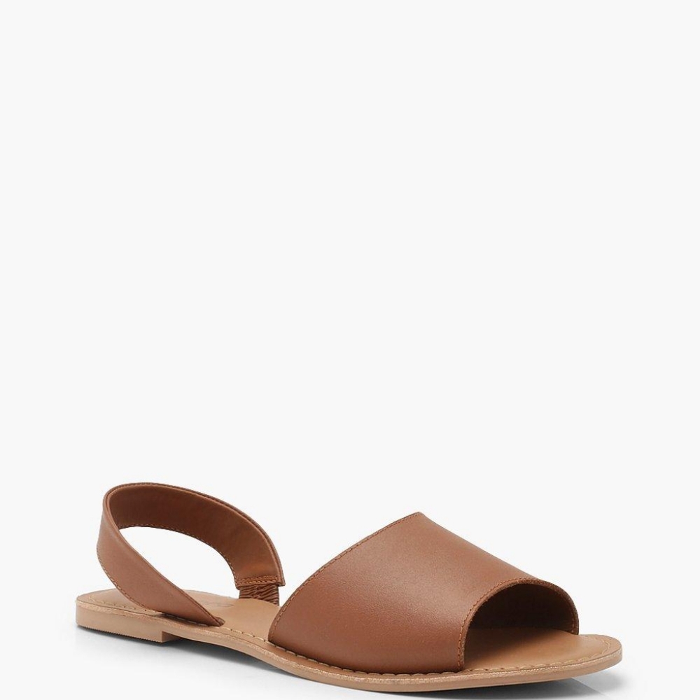 Peeptoe Leather Sandals